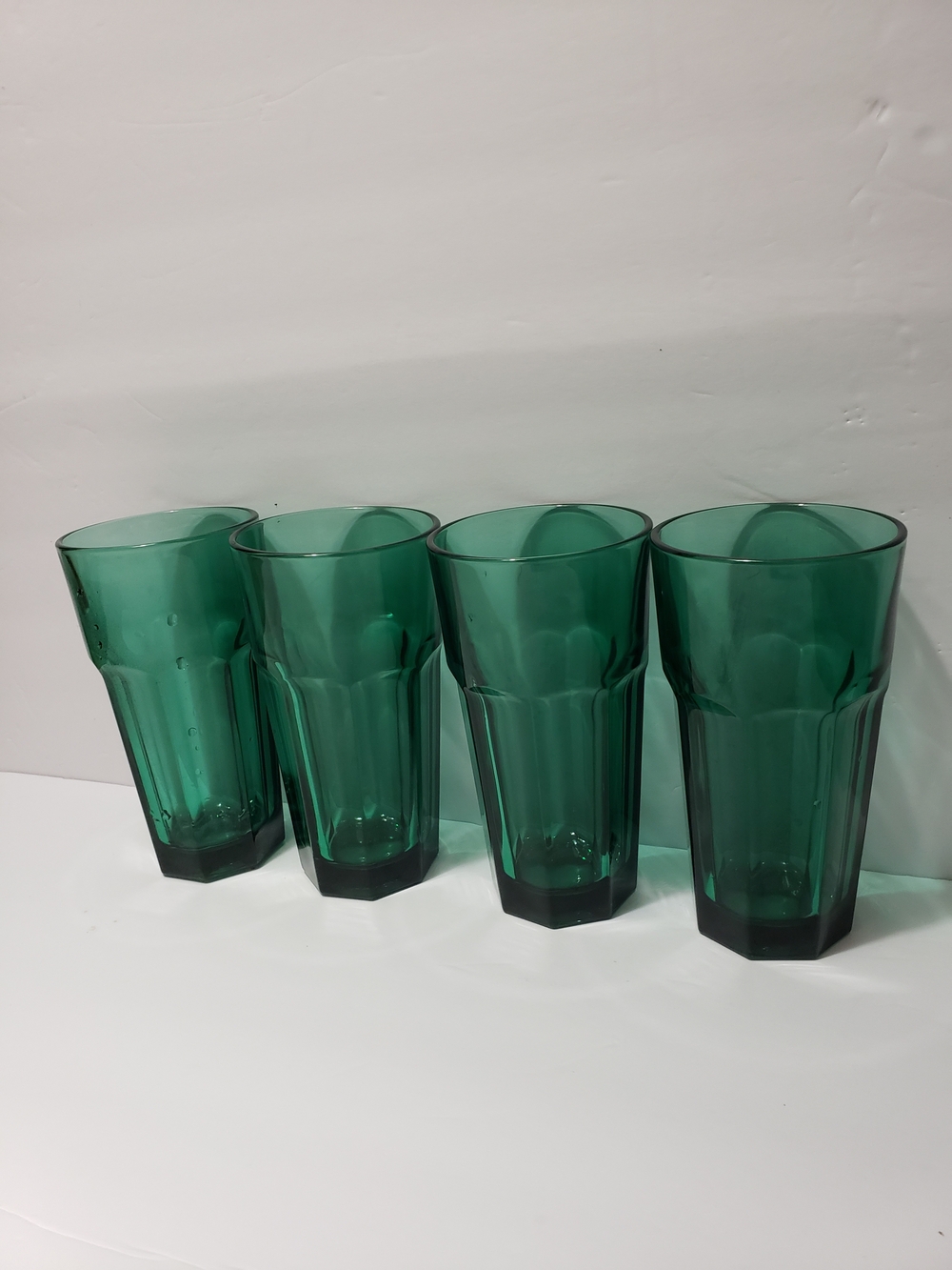 Vintage Set of 4 LIBBEY **Gibraltar Juniter Green Tumblers Glasses